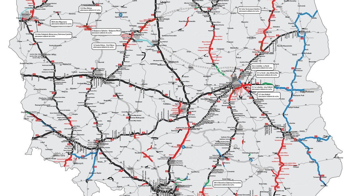 GDDKiA chwali się liczbą oddanych dróg. 460 km.