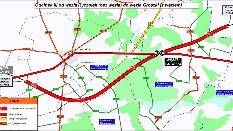 GDDKiA ogłasza przetarg na projekt i budowę kolejnego, 12,5 km odcinka autostrady A2 między Mińskiem Mazowieckim a Siedlcami