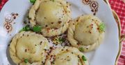 Okrągłe pierogi z boczniakami i kaszą gryczaną
