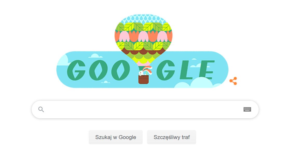 Pierwszy dzień wiosny w Google Doodle - kartka z kalendarza