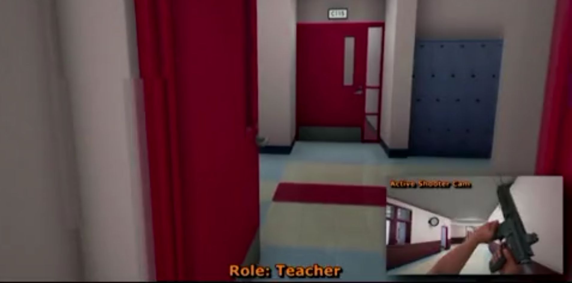 Symulator szkolnej strzelaniny.