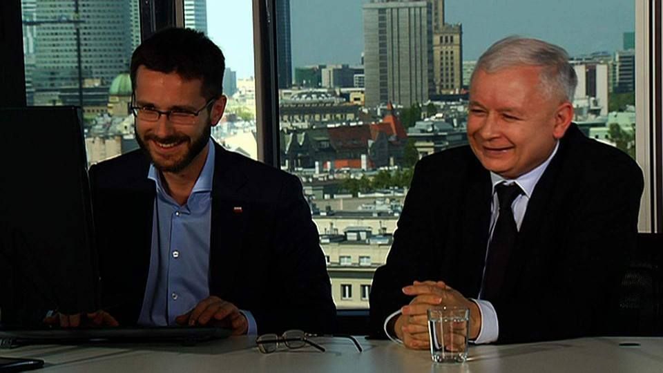 Radosław Fogiel i Jarosław Kaczyński