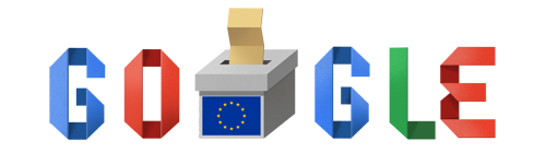 Grafika Google Doodle na wybory do Europarlamentu 2019 