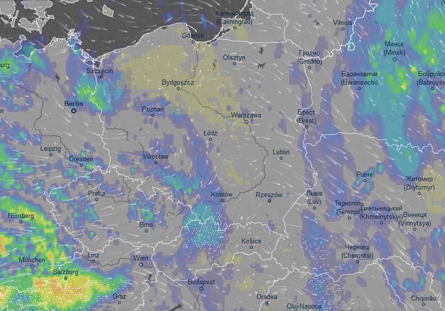 Prognoza pogody na Boże Narodzenie. Duże zachmurzenie, gdzieniegdzie może popadać