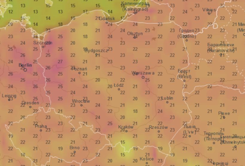 Pogoda na weekend. Będzie ciepło, ale deszczowo niemal w całej Polsce