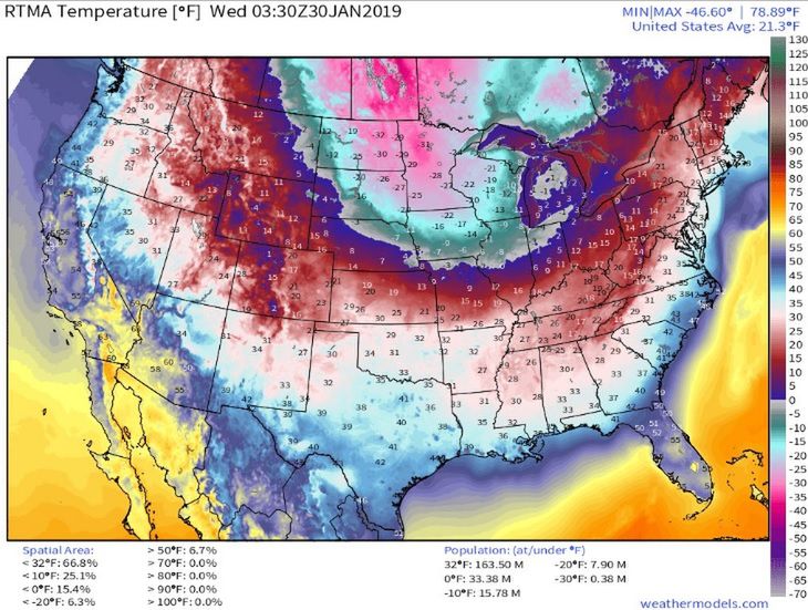 "Mroźny potwór" nad USA. Ponad 200 mln Amerykanów jest zagrożonych