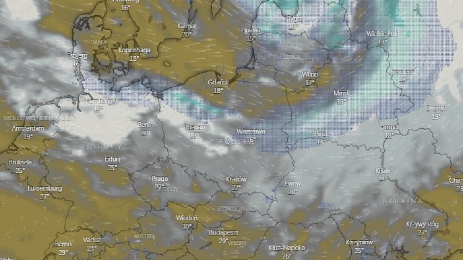 Prognoza pogody na piątek wieczór.
