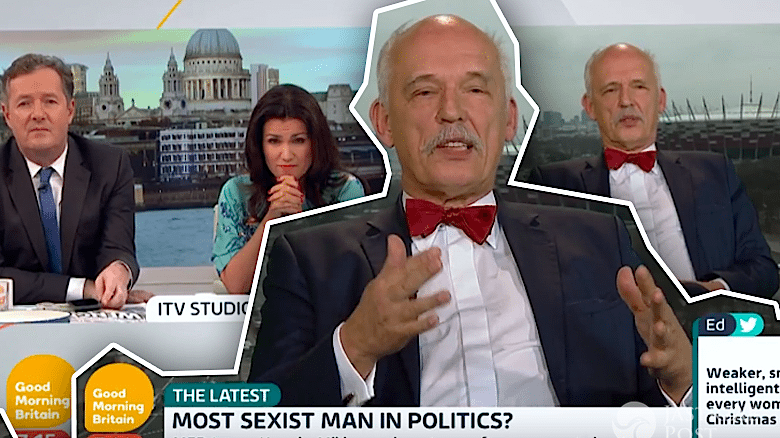 Janusz Korwin-Mikke w brytyjskim programie obraża kobiety