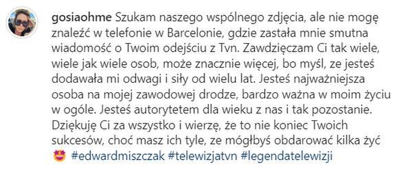 Małgorzata Ohme o Edwardzie Miszczaku