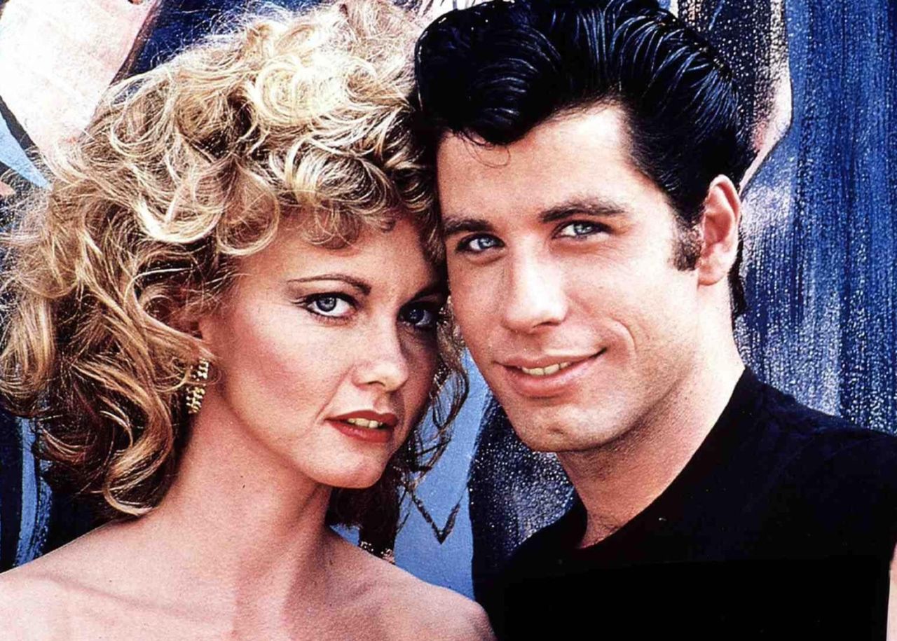 Olivia Newton-John i John Travolta w filmie "Grease" 