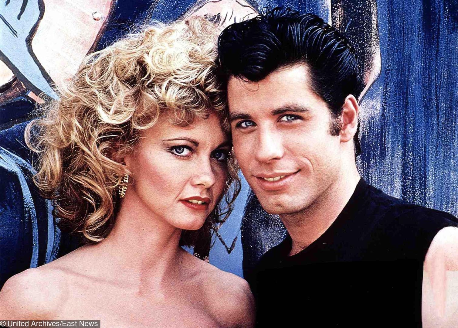 Olivia Newton-John i John Travolta w filmie "Grease"