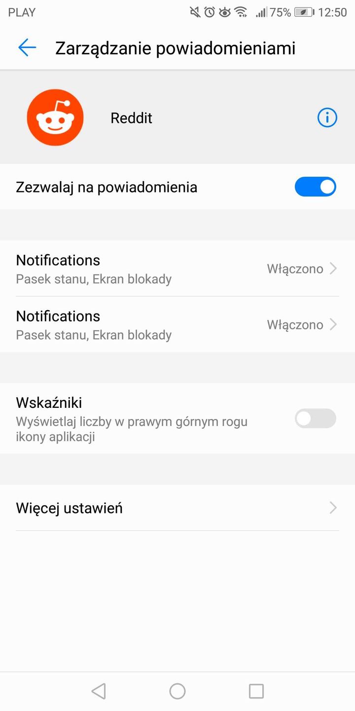Ustawienia powiadomień w Android 