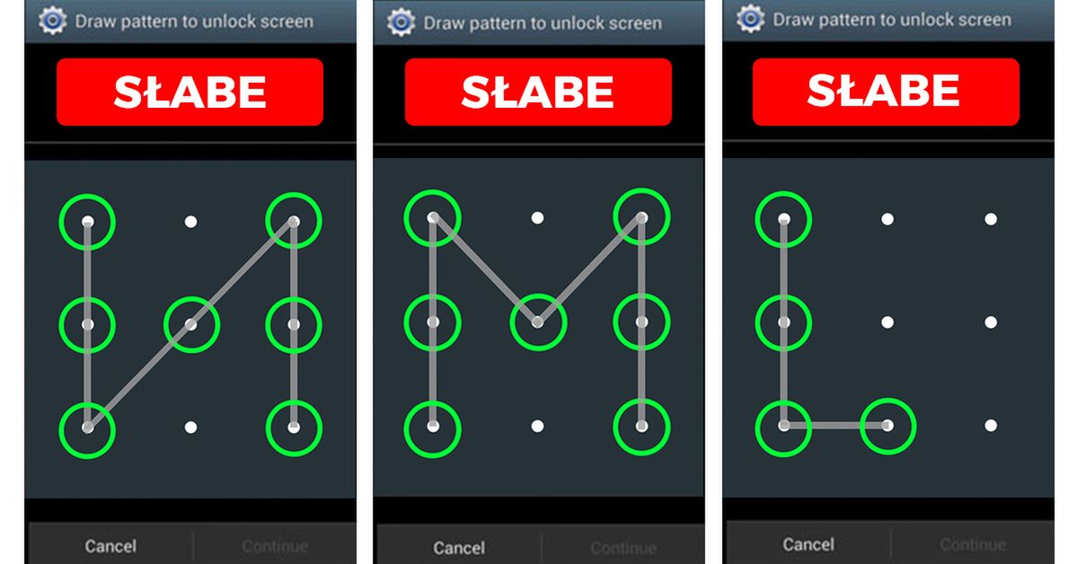 Popularnie wzory na odblokowanie telefonu, które łatwo złamać. Używa ich ponad 70% użytkowników!