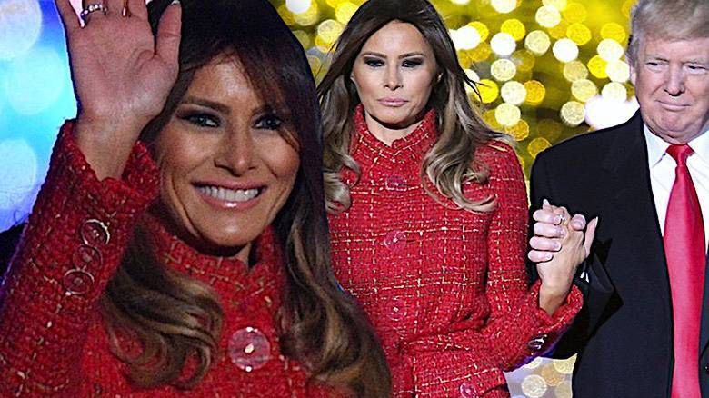 Melania Trump, zapalenie choinki 2017