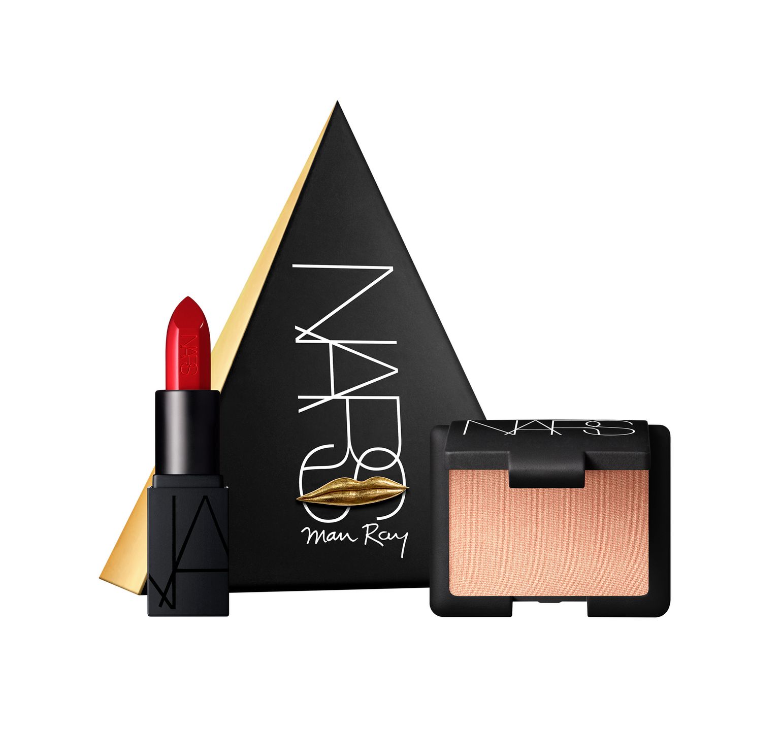 NARS Love Triangle – Zestaw Hot Sand & Rita – Pomadka i Róż do policzków, Man Ray dla NARS 
