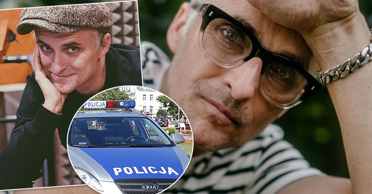 Artur Rojek spowodował niezłą kraksę. Na miejscu policja, badanie alkomatem i ostre tłumaczenia