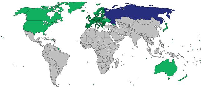 Mapa drugiej zimnej wojny według Wikipedii 