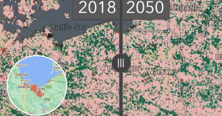 Coraz mniej zieleni, rozrost miast. Ta mapa pokazuje Polskę w 2050 roku