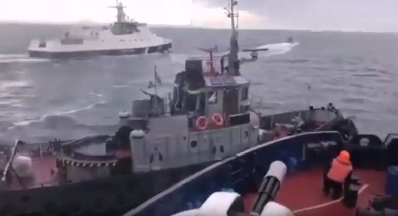Moment uderzenia w ukraiński statek