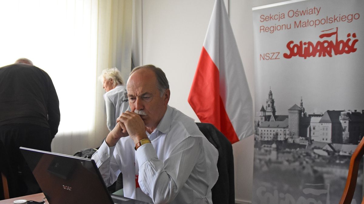 Ryszard Proksa, szef oświatowej "Solidarności"