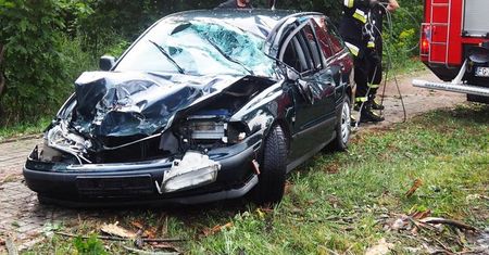 Lubuskie. Pasażerowie volvo mogą mówić o wielkim szczęściu