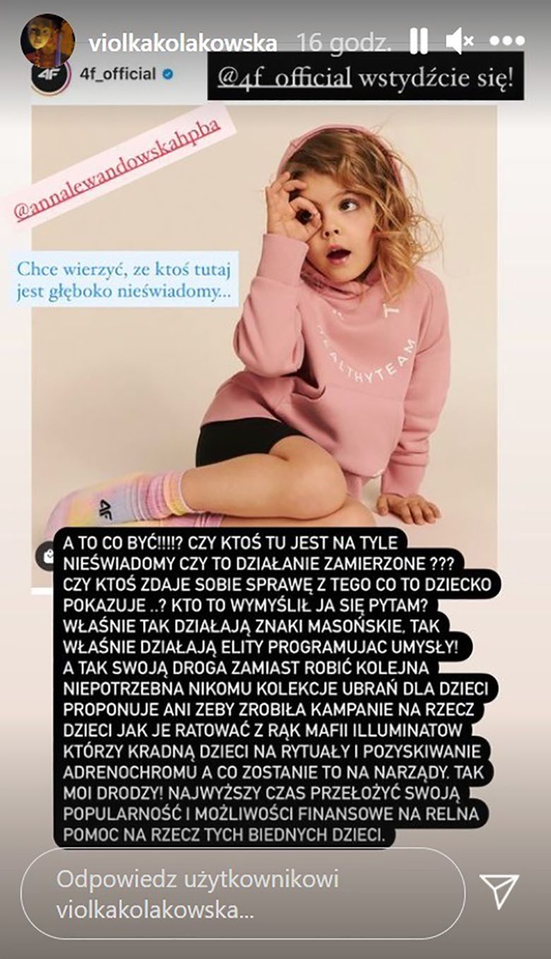 Viola Kołakowska oskarża Annę Lewandowską