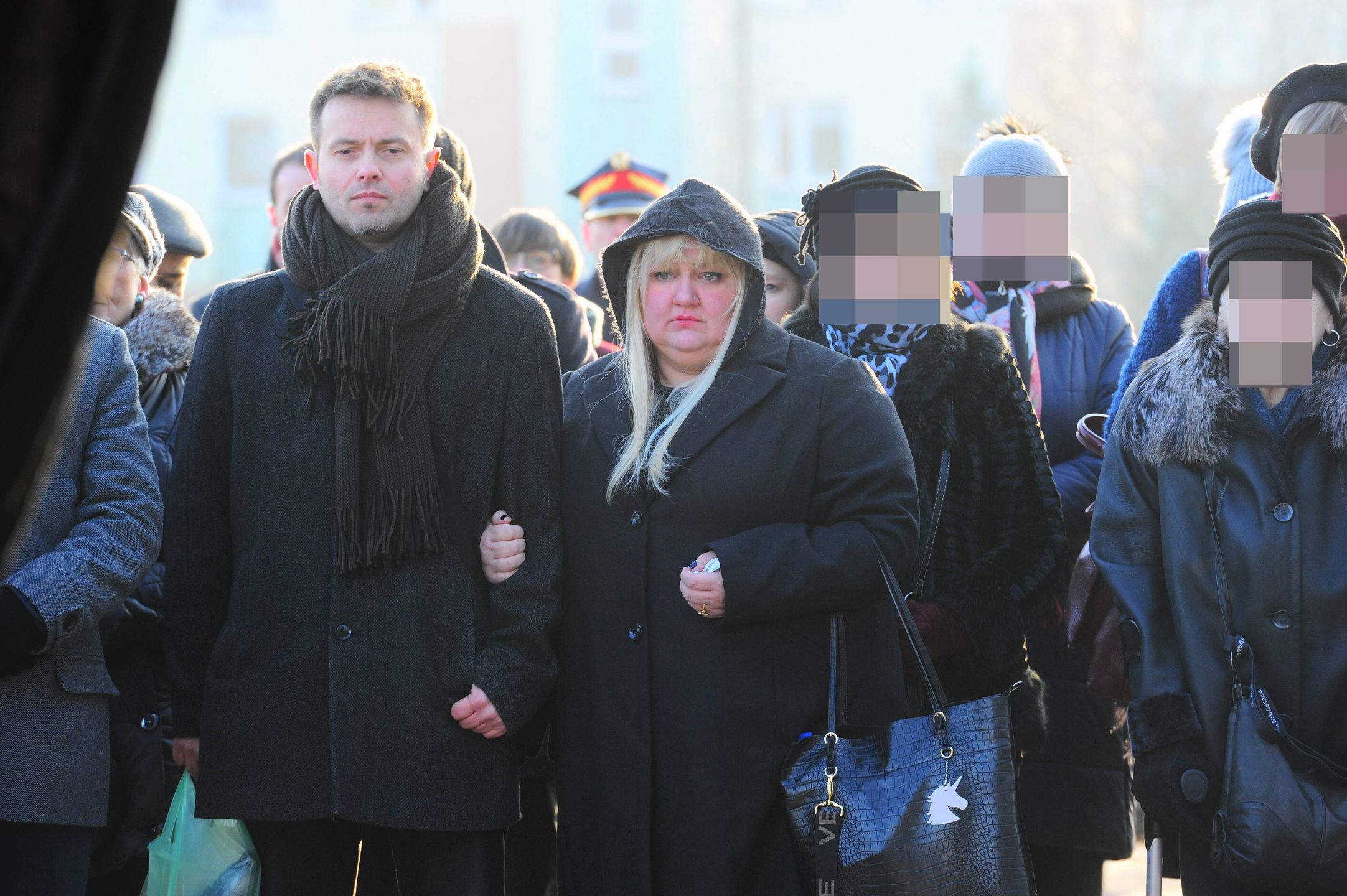 Manuela Michalak, Piotr Lato - pogrzeb Janusza Dzięcioła