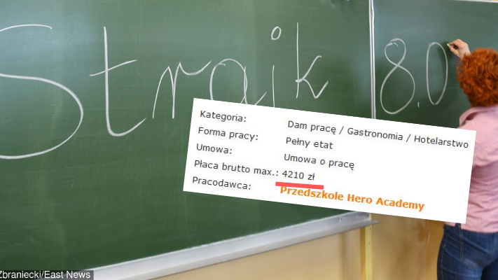 Kucharz z przedszkola może zarobić nawet ponad 4,2 tys. Dla nauczyciela stażysty to kwota niewyobrażalna