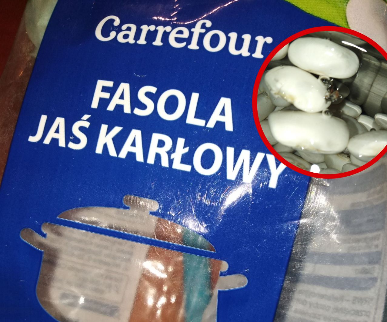 Robaki w fasoli z sieci Carrefour. Sklep wycofuje całą partię