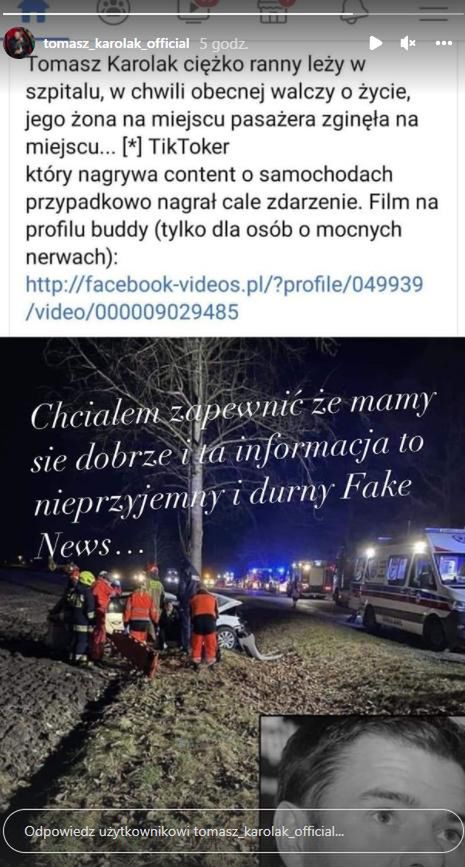 Tomasz Karolak reaguje na fake news na temat jego śmierci