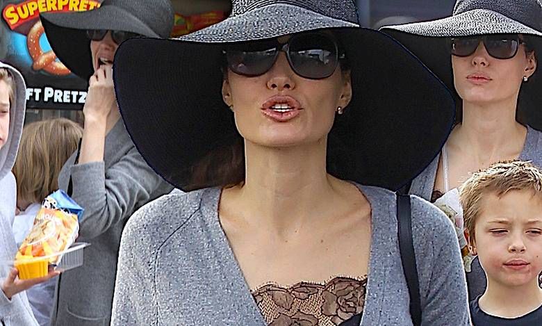 Angelina Jolie i Shiloh jedzą fastfoody