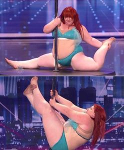 "Mam talent": Występ wagi ciężkiej - krępa tancerka i jej erotyczne show na rurze!