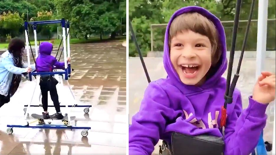 Wideo matki i jej 7-letniego syna jeżdżącego na deskorolce mimo sparaliżowanego ciała stało się wiralem