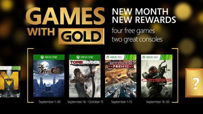 Wrześniowe Games With Gold to m.in. Tomb Raider i Crysis 3