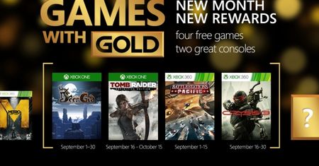 Wrześniowe Games With Gold to m.in. Tomb Raider i Crysis 3