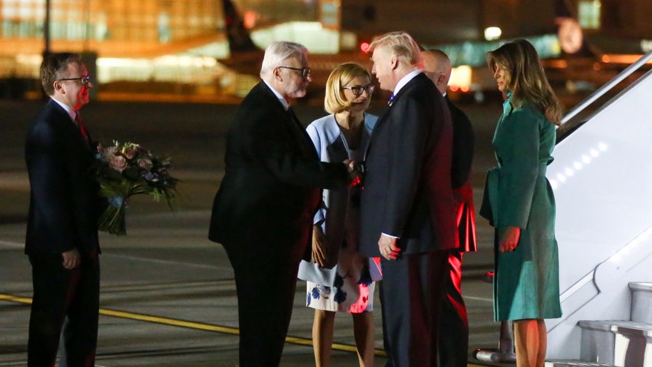 Powitanie Witolda Waszczykowskiego i Donalda Trumpa