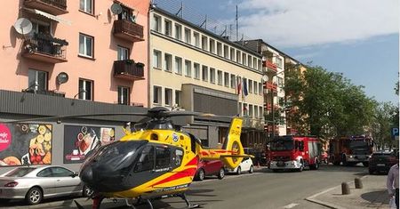 Zamiast karetki wysłali helikopter. Chwilę później maszyna zepsuła się w centrum miasta