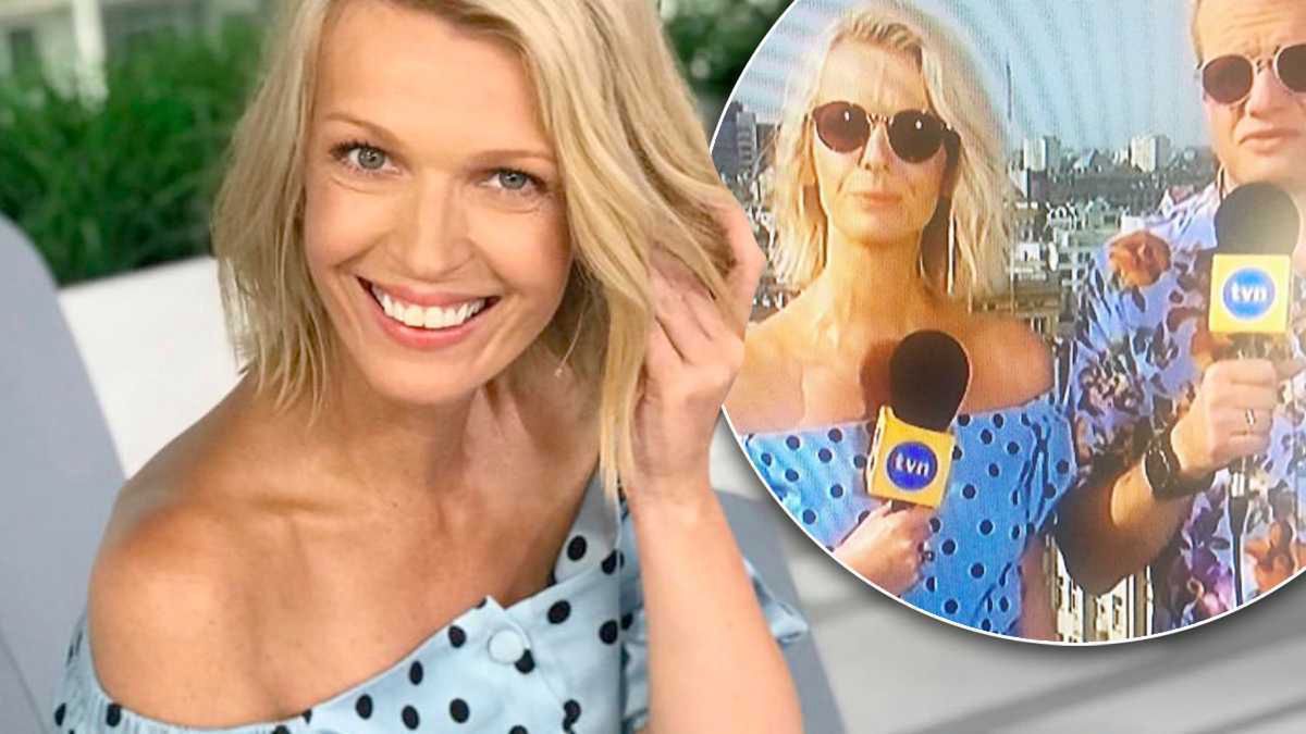 Magda Mołek sukienka w groszki