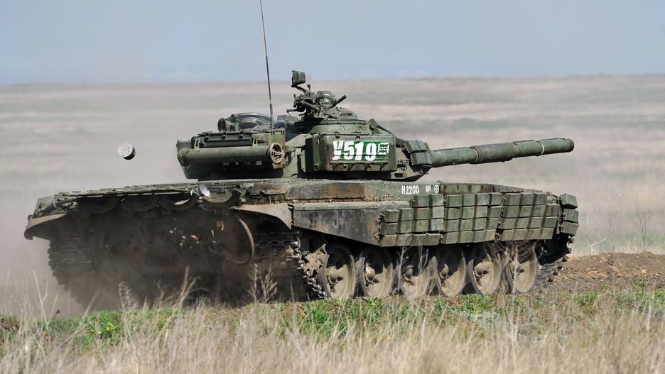 T-72 B1, jeden z czołgów z oddziałów pancernych "separatystów"