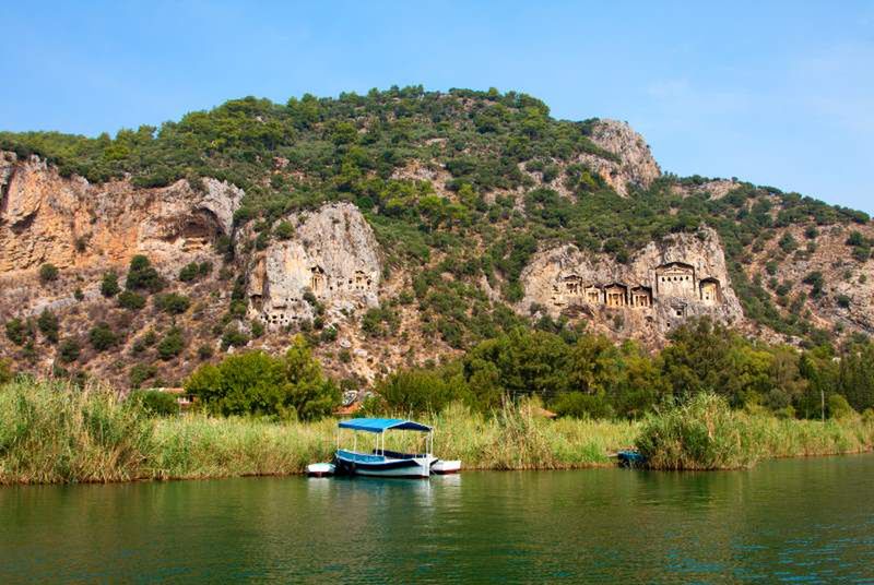 Dalyan. Turcja. Kurort na miarę wybrzeża egejskiego