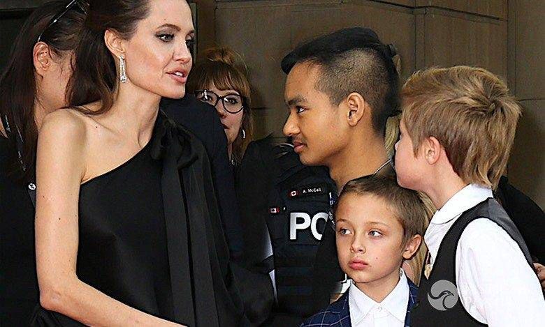 Angelina Jolie i dzieci Maddox