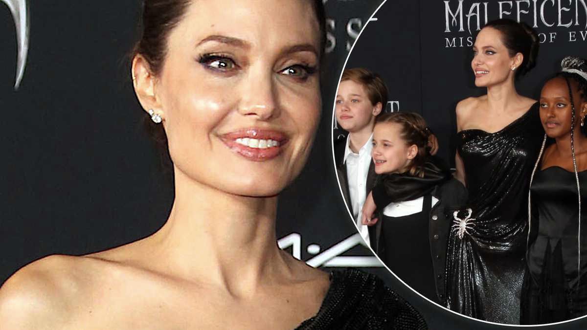 Angelina Jolie z dziećmi na premierze "Czarownicy 2". Gwiazda olśniła wyglądem