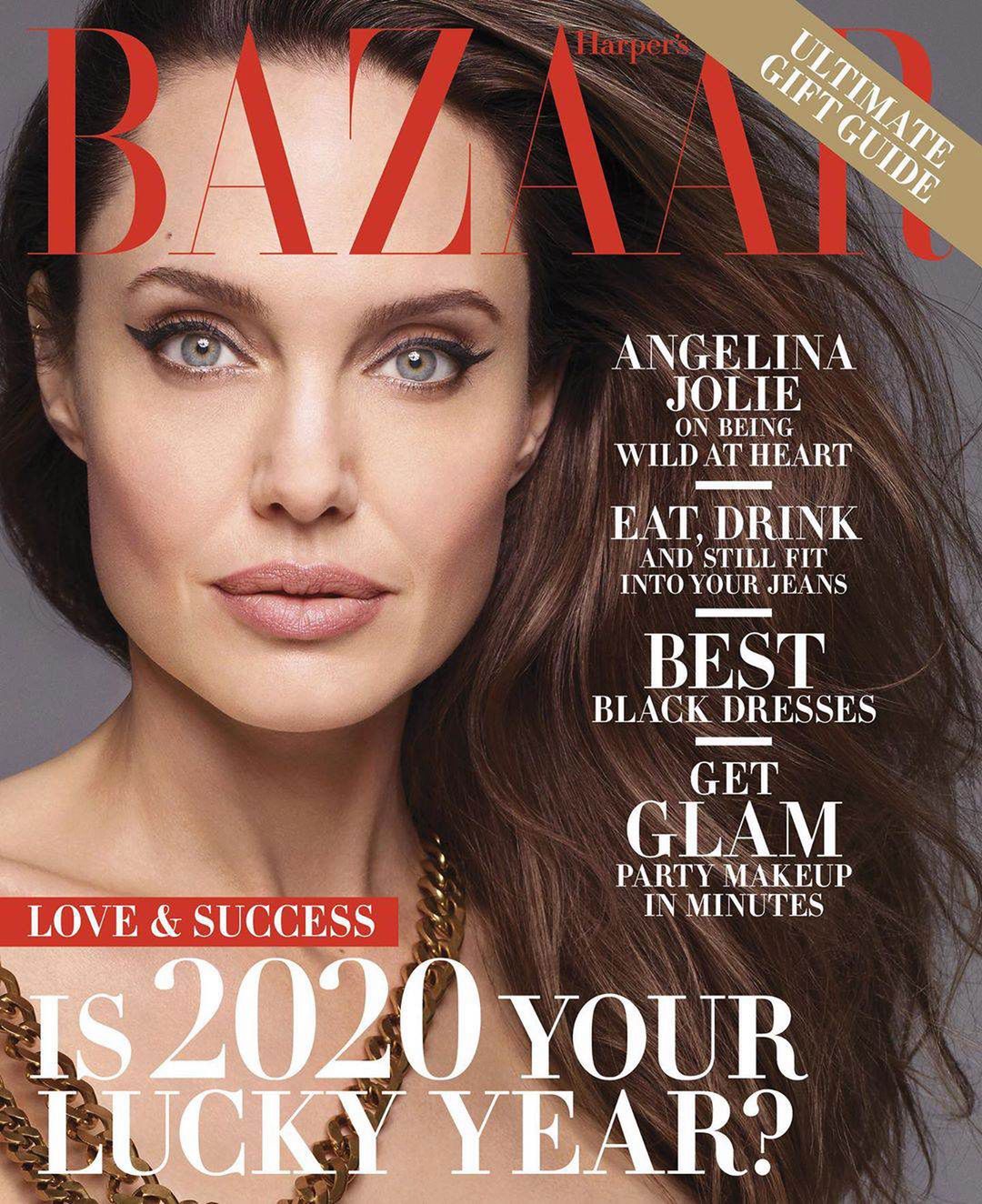 Angelina Jolie w Harper's Bazaar(grudzień 2019)