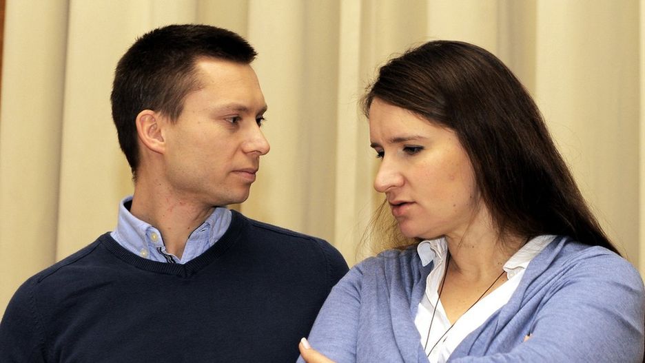 Karolina i Tomasz Elbanowscy podczas spotkania z minster edukacji narodowej Anną Zalewską, w 2015 roku.