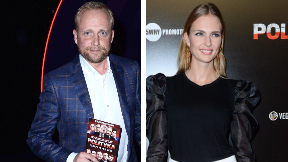Piotr Adamczyk i Karolina Szymczak na premierze "Polityki"