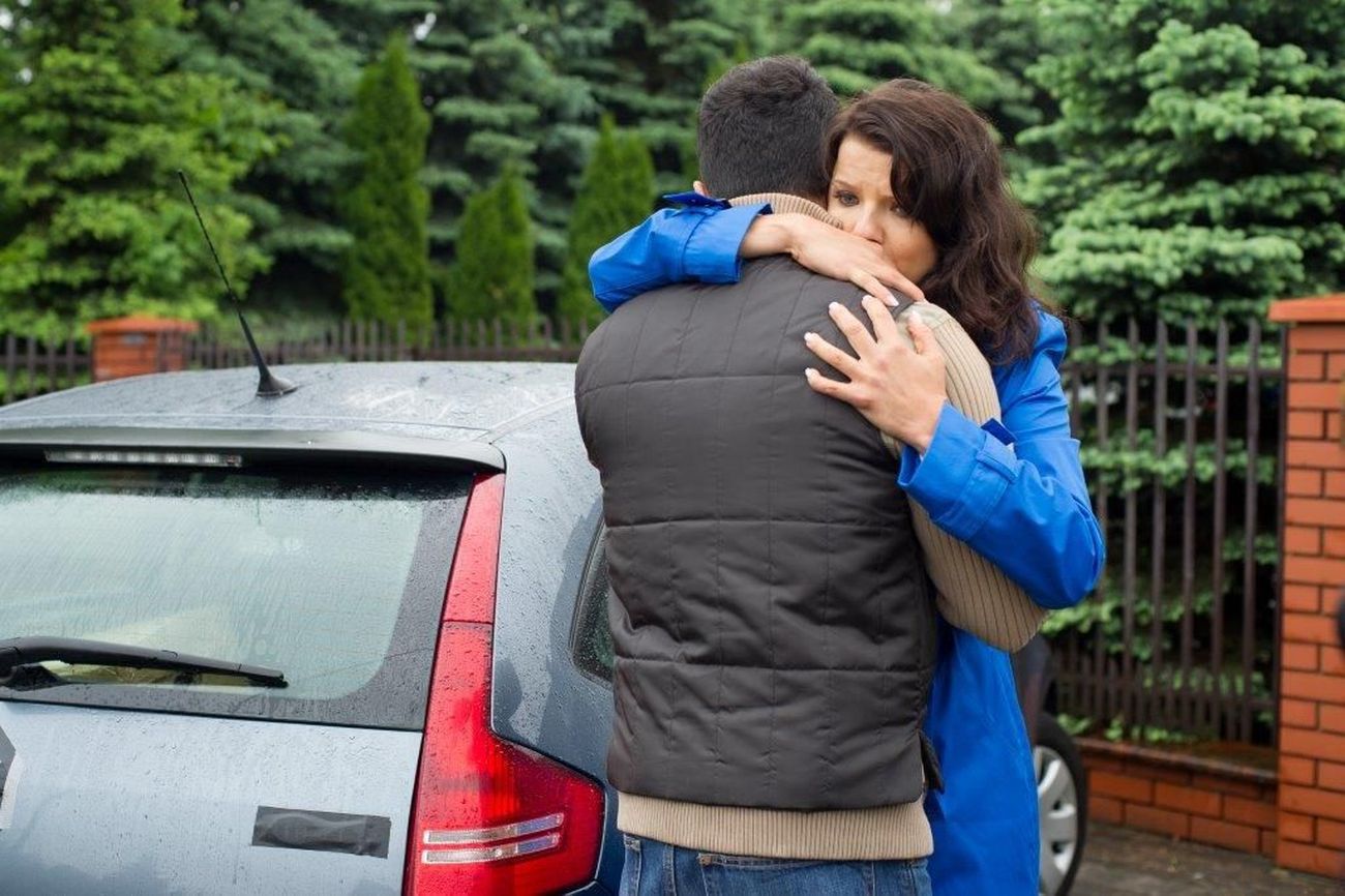 Kadr z serialu "Na Wspólnej", na zdjęciu Joanna Jabłczyńska 