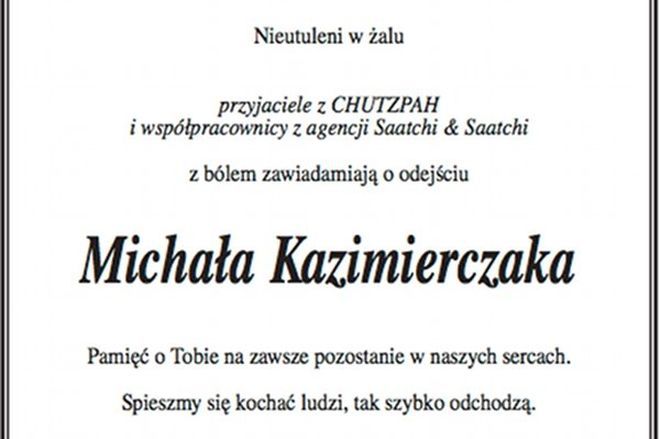 Dyrektor odchodzi do innej firmy. Współpracownicy napisali nekrolog