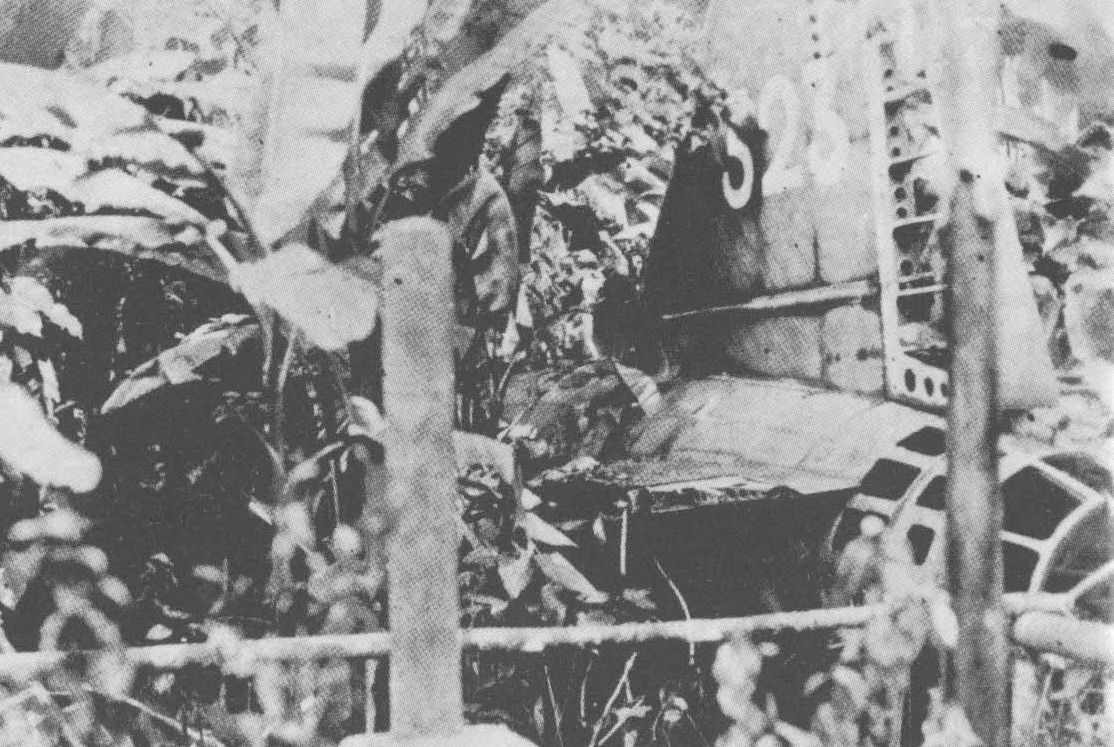 Wrak zestrzelonej Betty admirała Yamamoto 