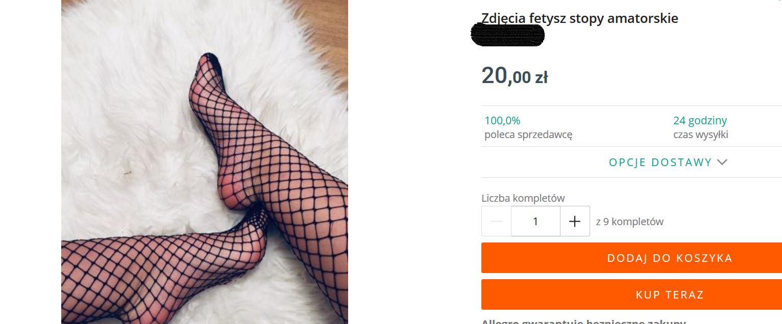 Kobiety sprzedają zdjęcia stóp na Allegro 