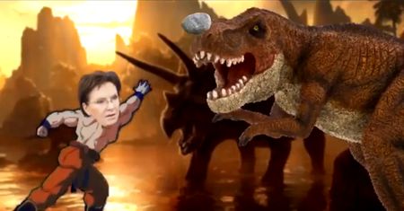 Ewa Kopacz doczekała się piosenki o dinozaurach. Udostępnił ją wicemarszałek Sejmu